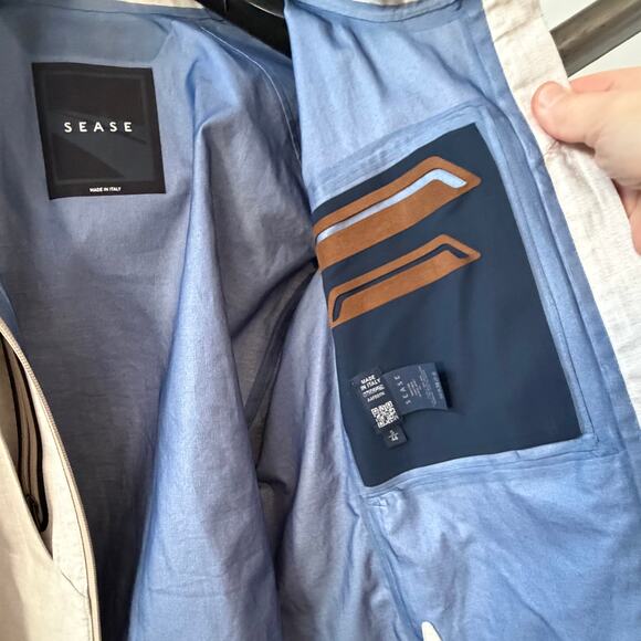 SEASE: Men's George Storm System Linen Blend Jacket - S - Picture 8 of 10